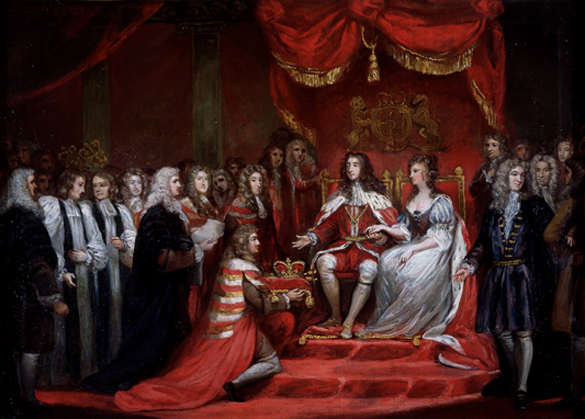 Европейский монарх 18 века. Коронация Вильгельма Оранского. Коронация короля 16 век.